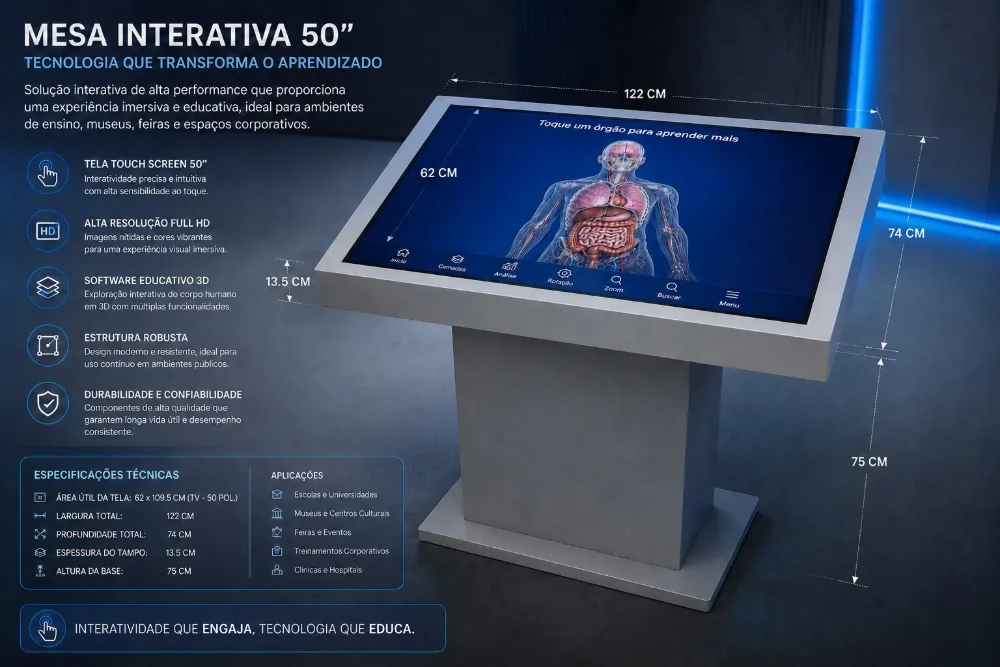 Mesa touch ficha tecnica