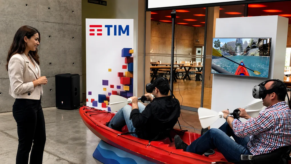 Simulador de barco e caiaque VR da Ubergeek
