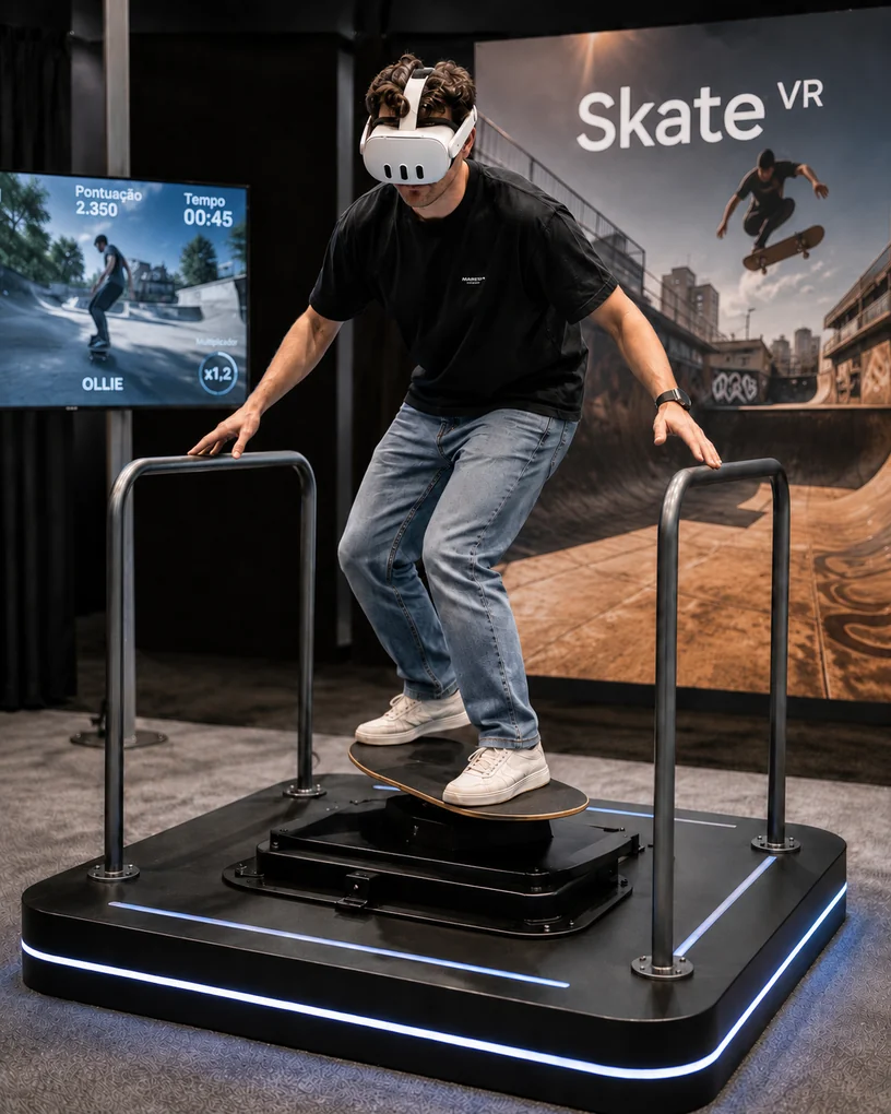 Simulador de skate VR da Ubergeek